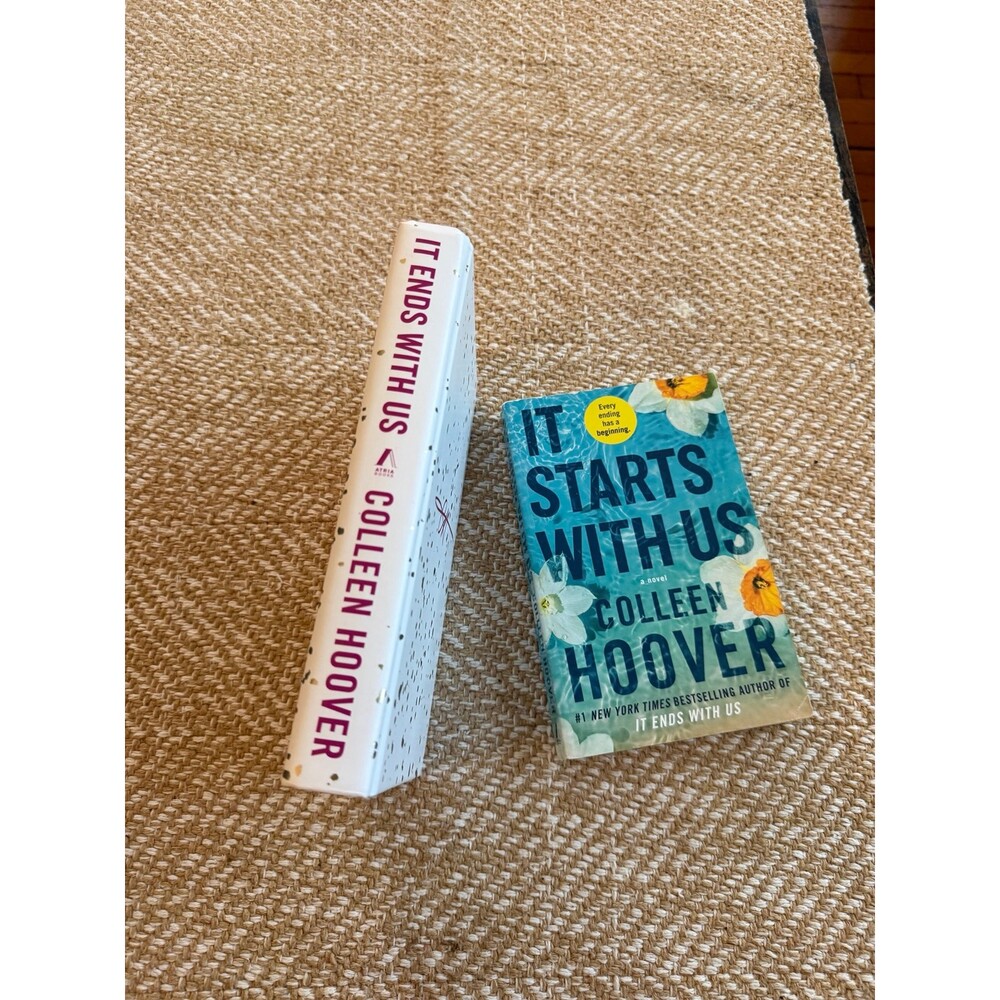 Colleen Hoover. It starts with us. It ends with us books.